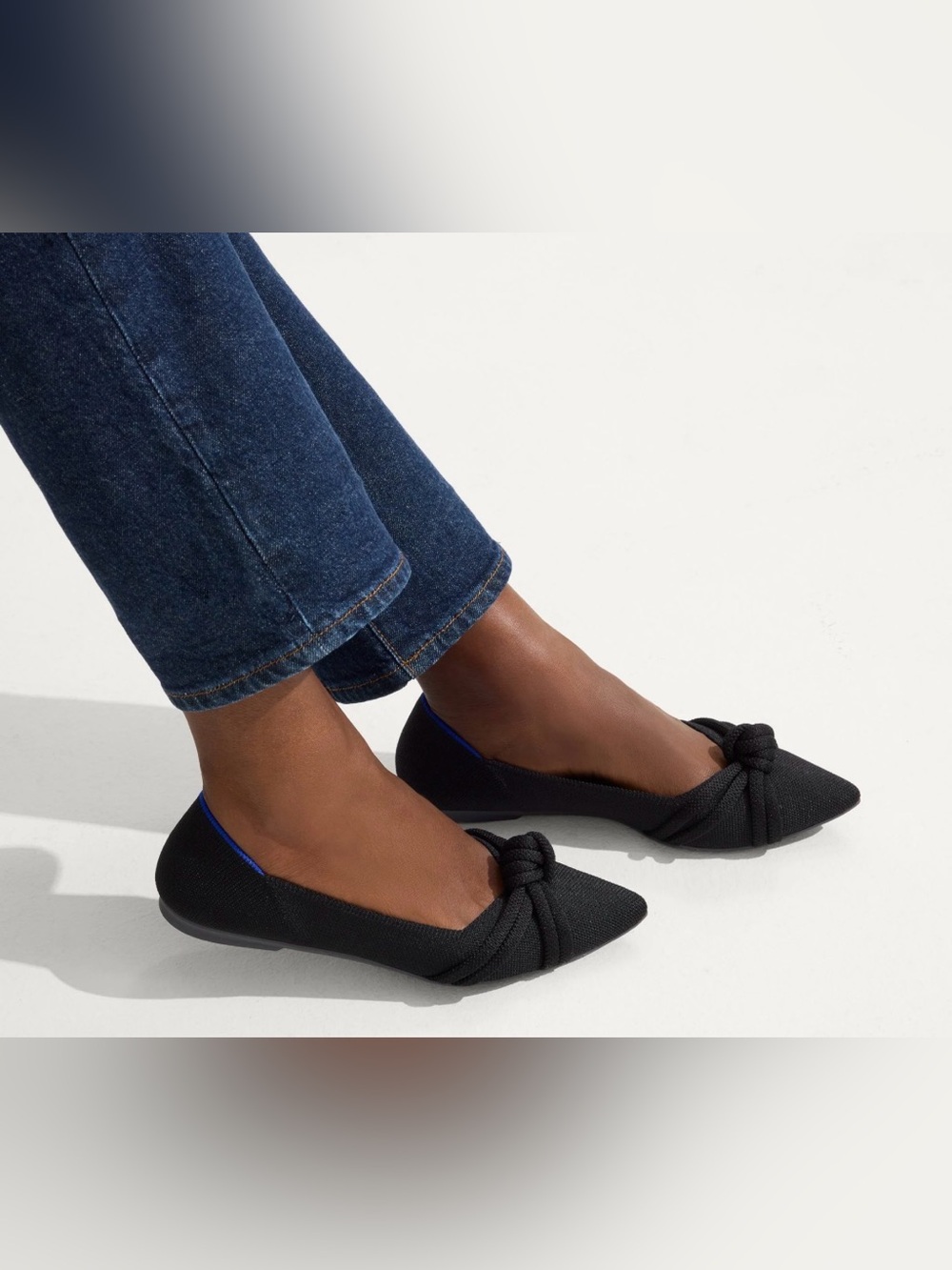 ROTHY’S The Knot Point II Black Flats - Sz 8.5